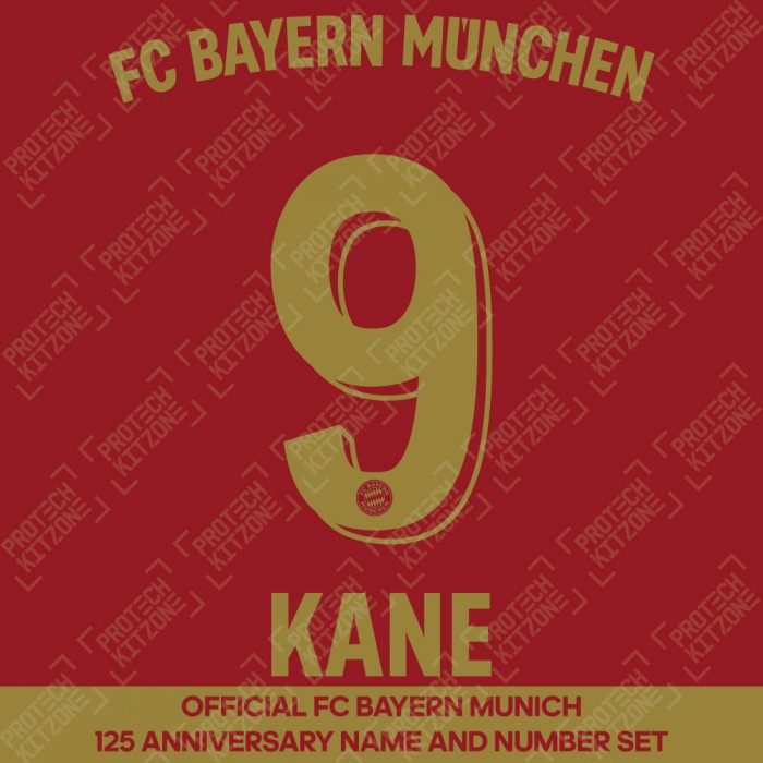 Kane 9 - Official Bayern Munich 125 Anniversary Name and